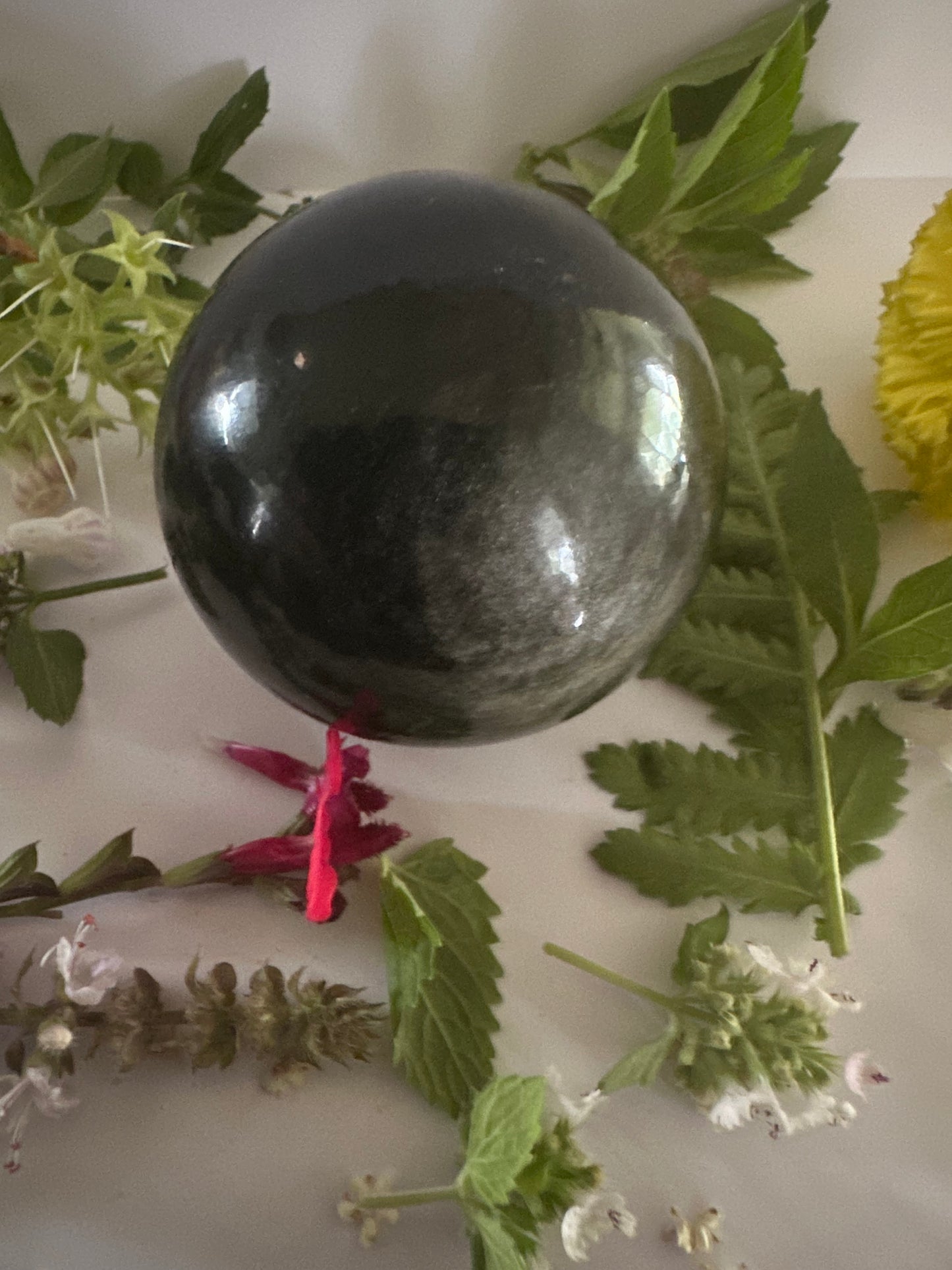 Silver sheen obsidian