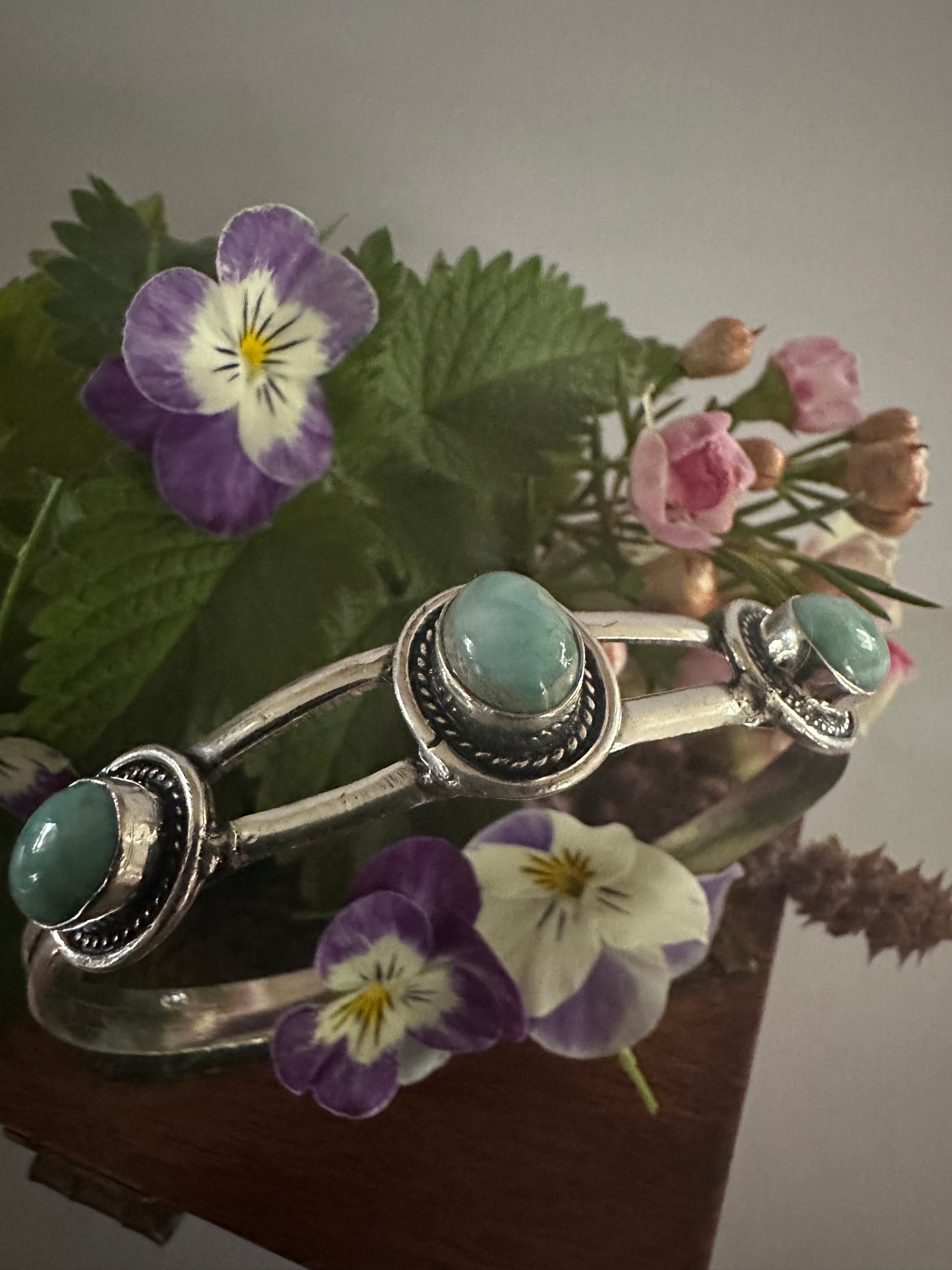 Larimar Mermaid Cuff of Compassion