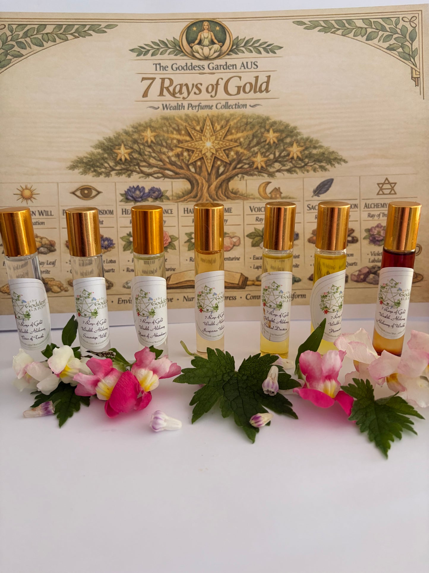 7 Rays of Gold Wealth Alchemy Roller Set