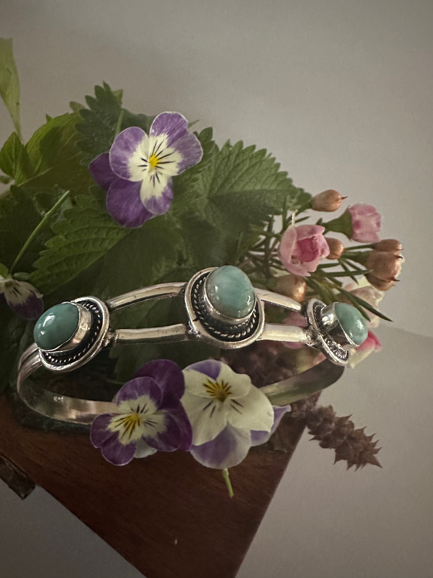Larimar Mermaid Cuff of Compassion