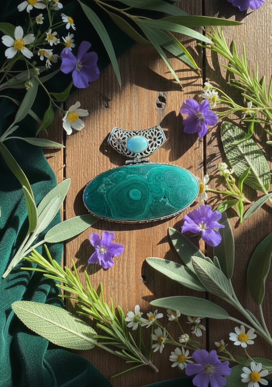 The Ocean Priestess Heart Pendent