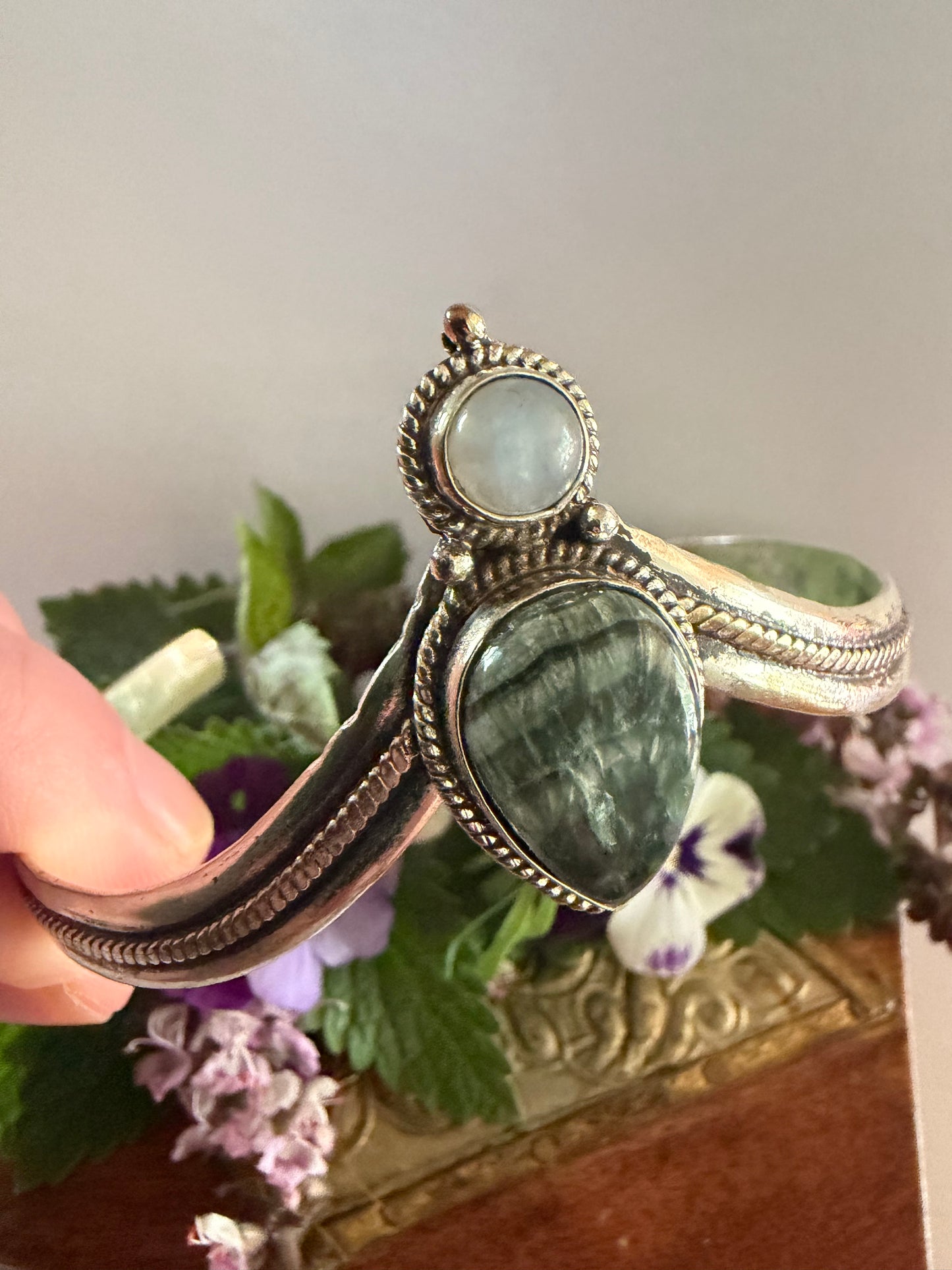 The Silver Feather Goddess Cuff