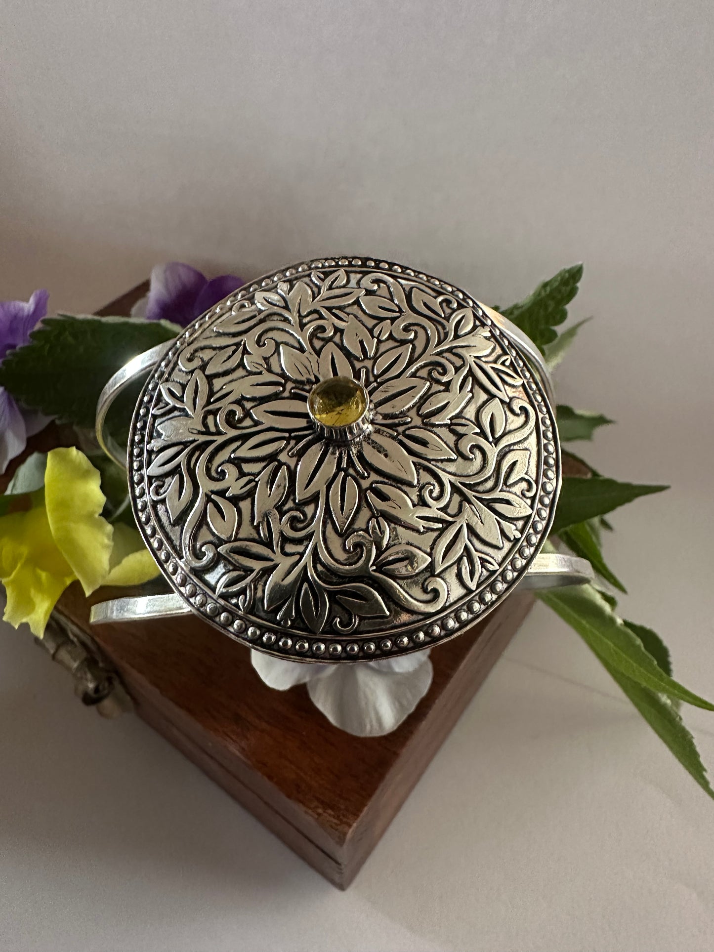 Athena Cuff Citrine
