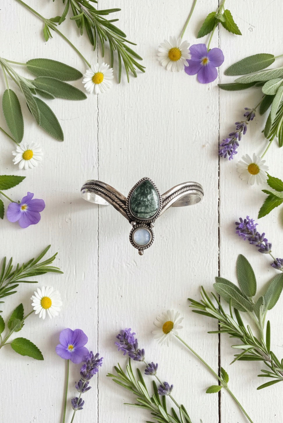 The Silver Feather Goddess Cuff