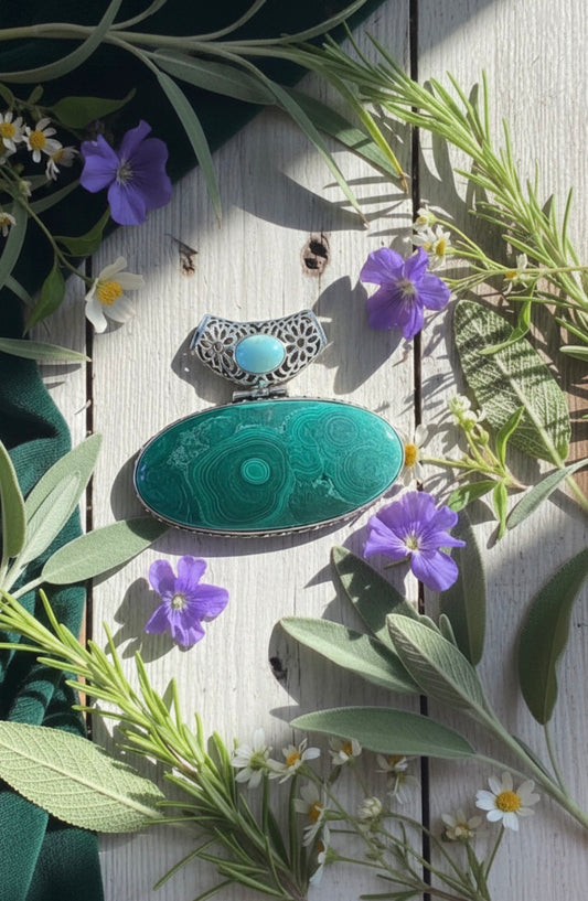 The Ocean Priestess Heart Pendent