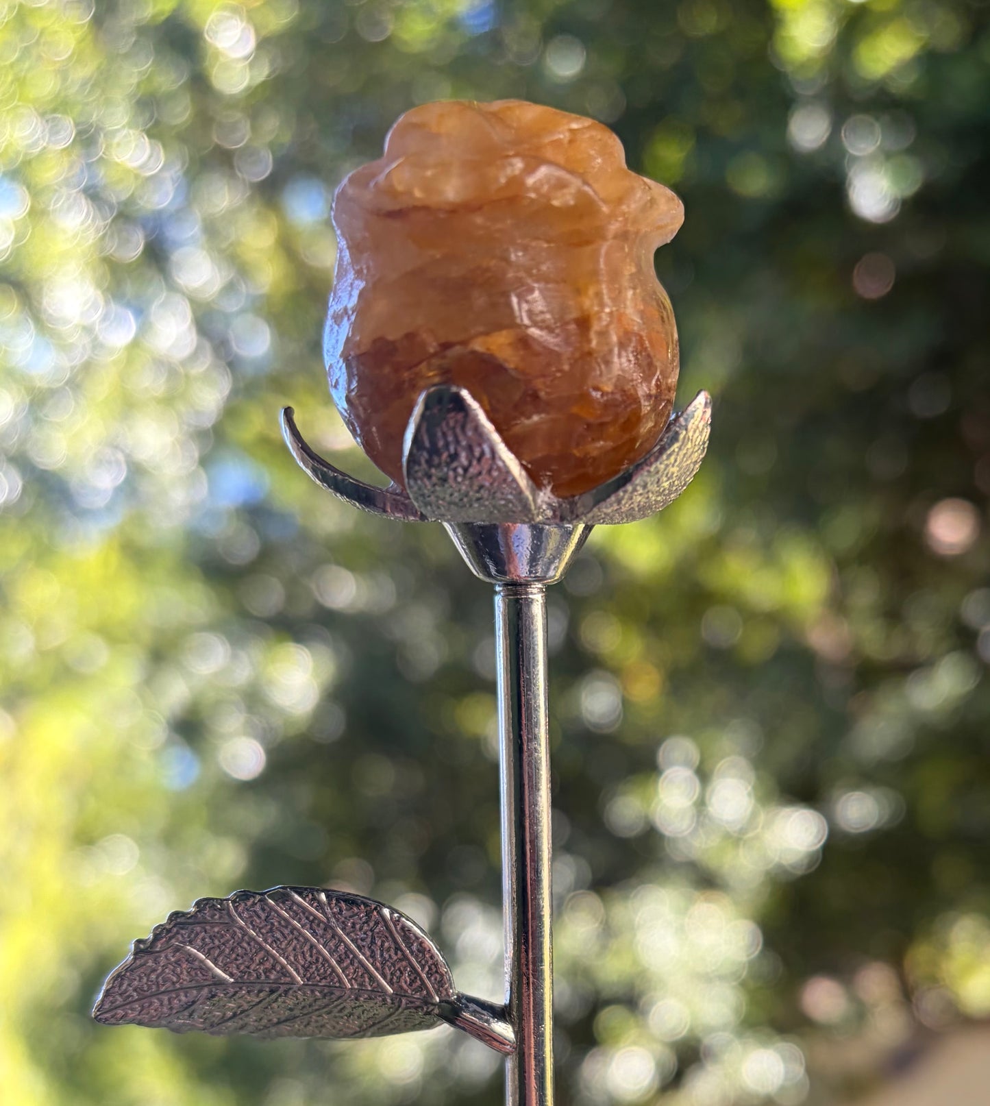 Citrine Golden Rose Wand