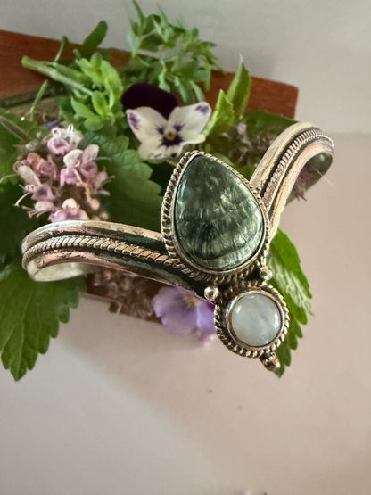 The Silver Feather Goddess Cuff