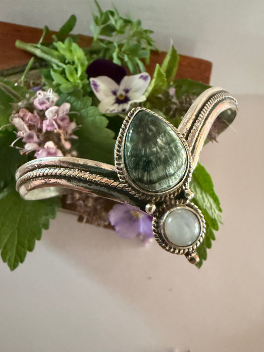The Silver Feather Goddess Cuff