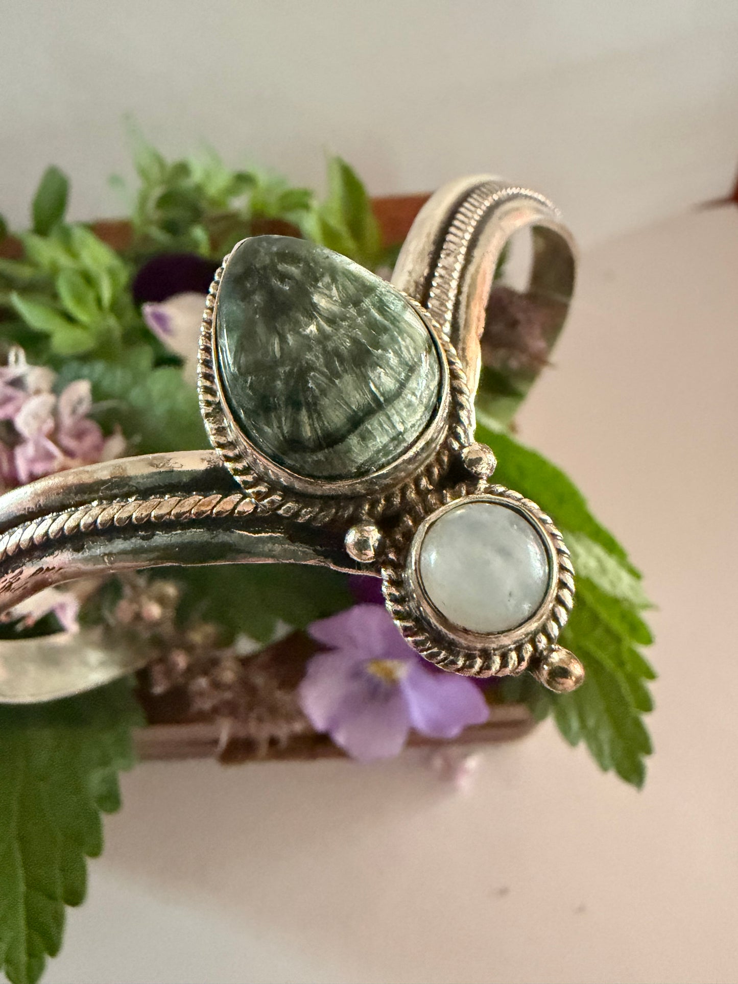 The Silver Feather Goddess Cuff