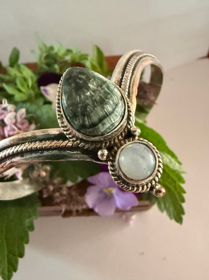 The Silver Feather Goddess Cuff
