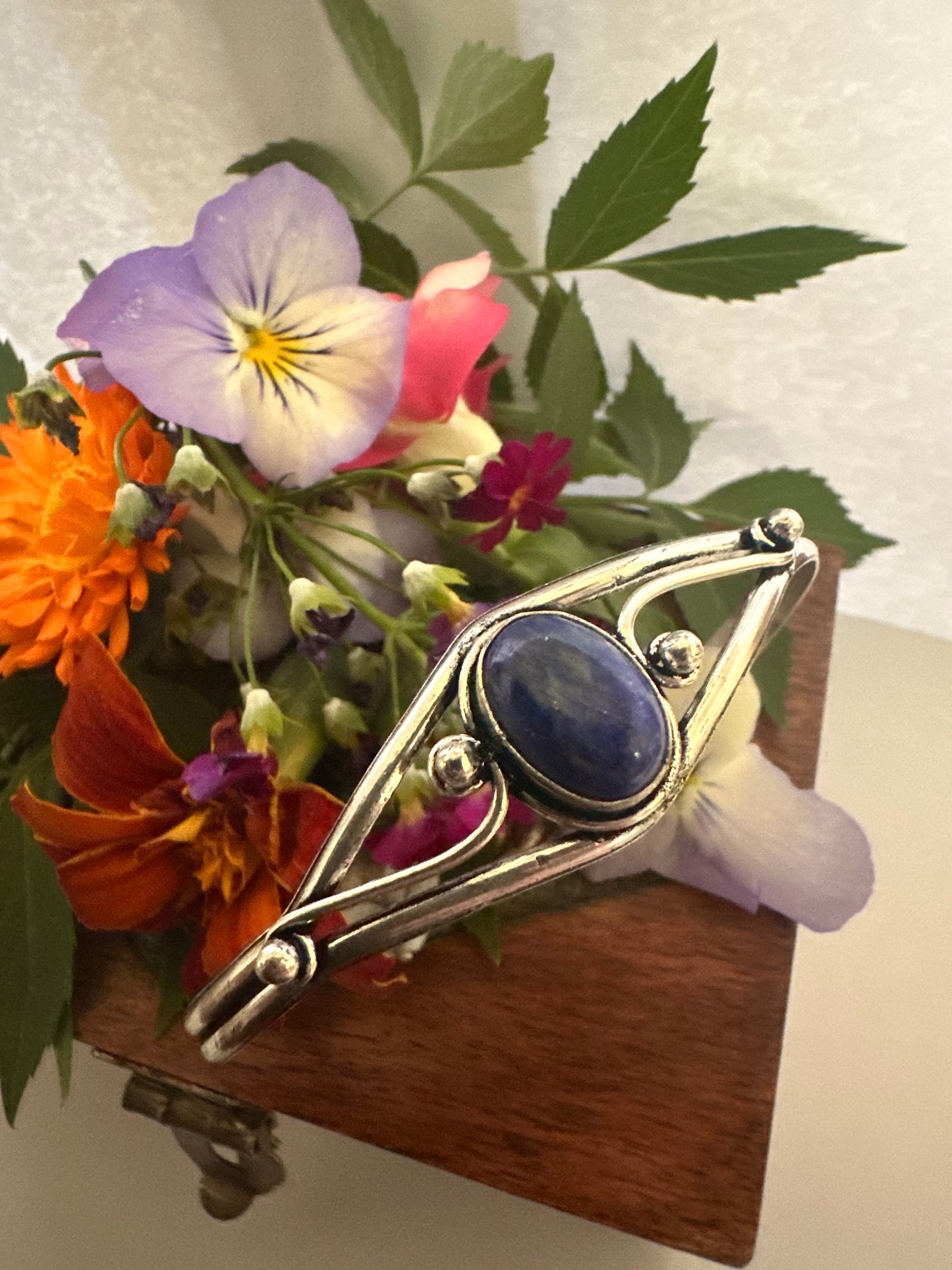 Seshats Cipher Lapis Lazuli Cuff