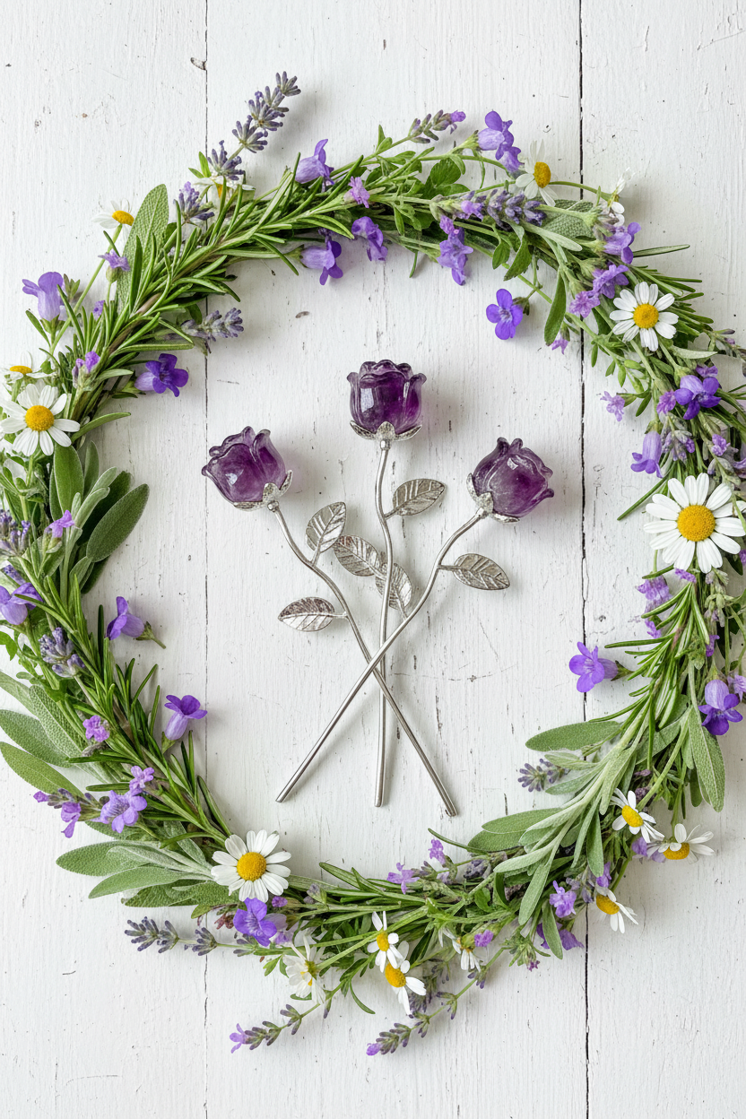 Amethyst Rose Staff