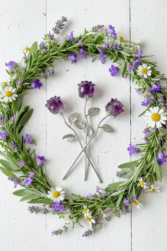 Amethyst Rose Staff