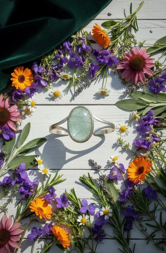 Aquamarine Goddess Cuff