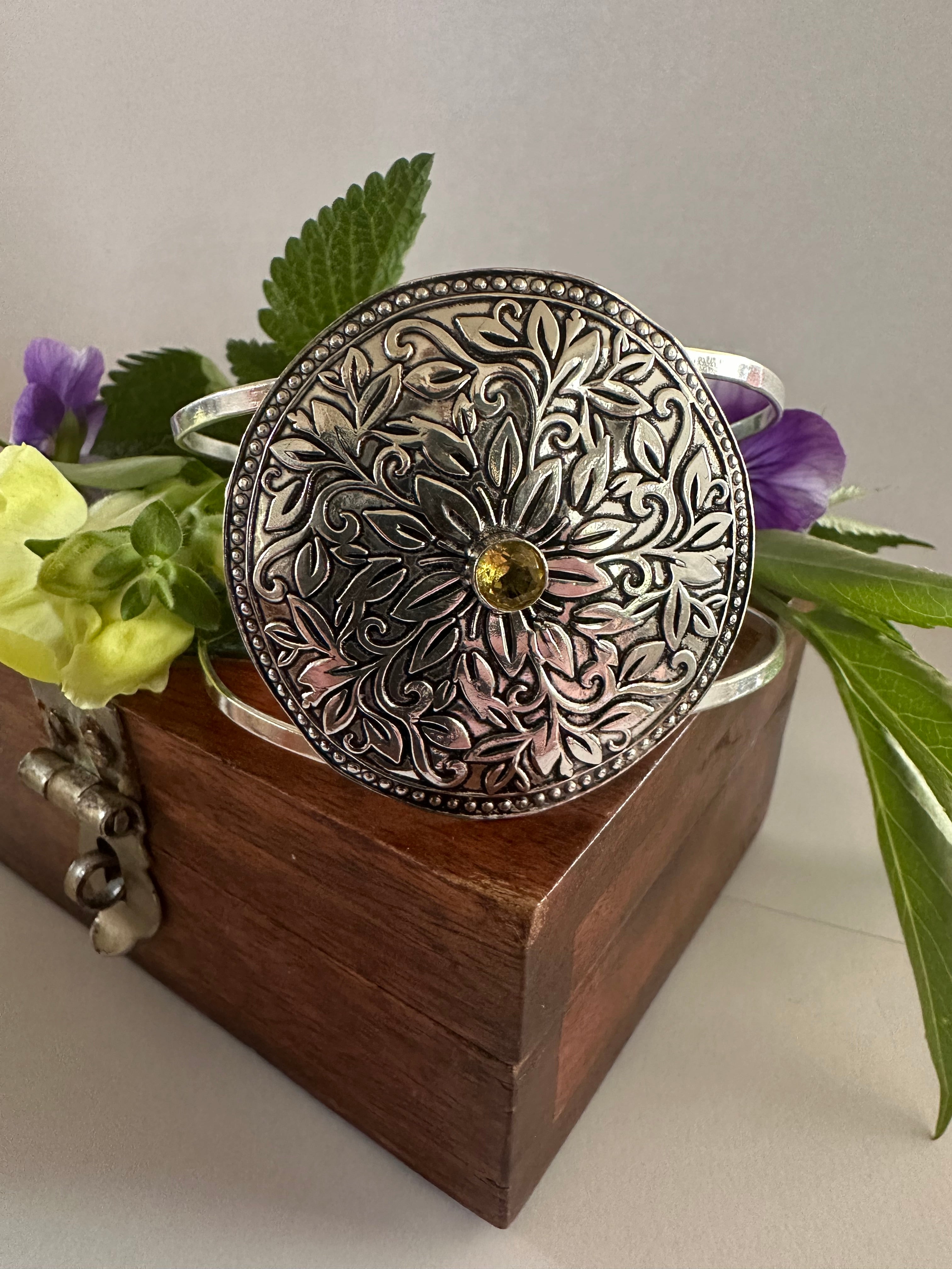 Athena Cuff Citrine