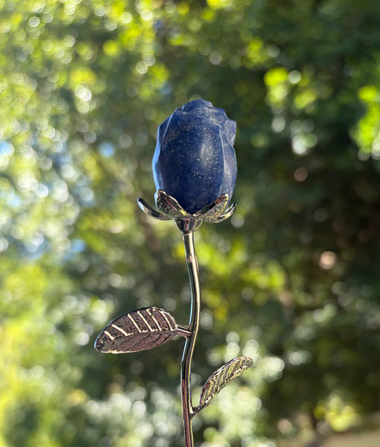 Lapis Lazuli Rose Wand