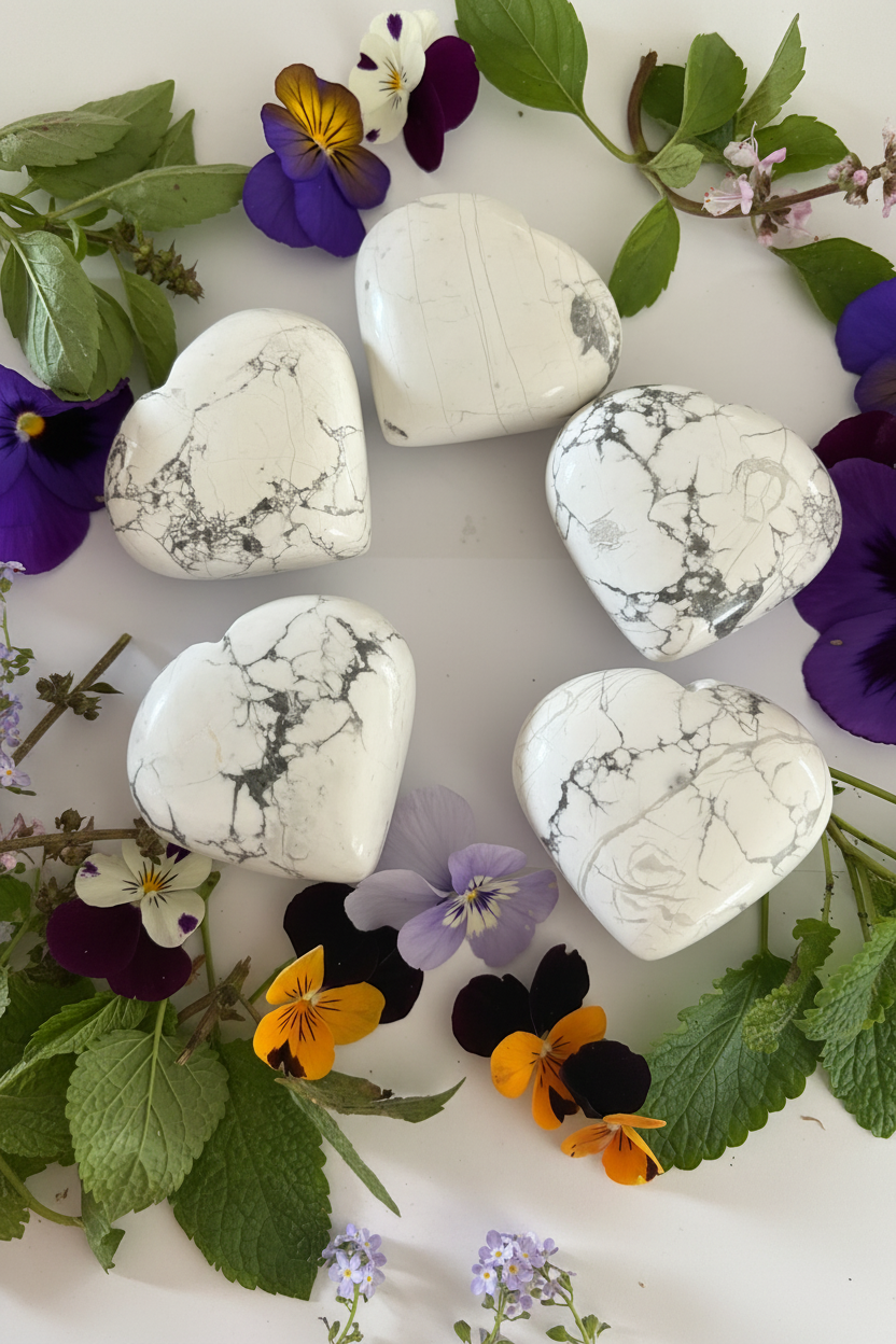 Howlite Hearts