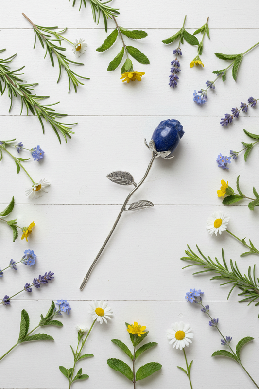 Lapis Lazuli Rose Wand