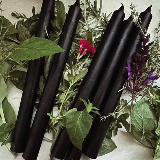 Hand Made Large Black Magick Spell Candles