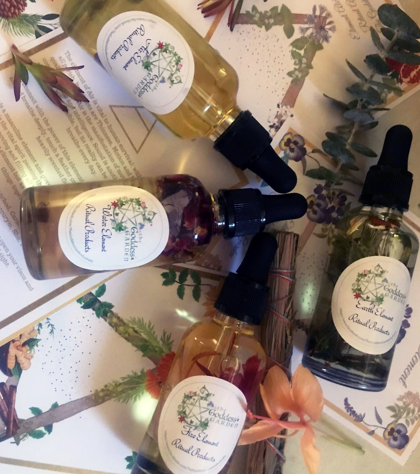 Elemental Alchemy Ritual Oil Range – Goddess Garden Australia